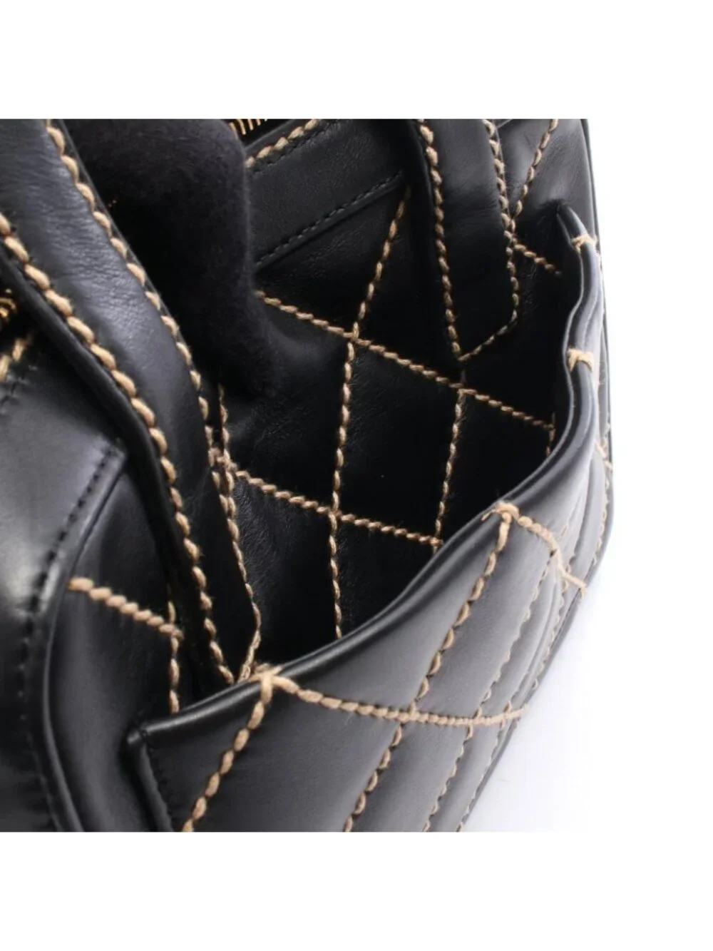Chanel Wild Stitch Mini Black Leather Handbag